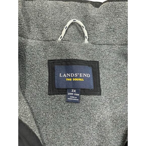 Lands End Squall Stadium Extra Long Maxi Jacket Womens 3X Black Parka Waterproof - Picture 4 of 9